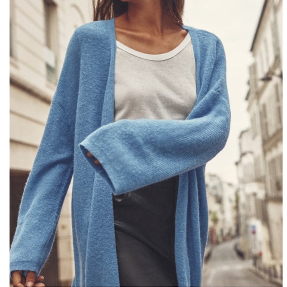 Zara Wool and Alpaca Blend open front cardigan